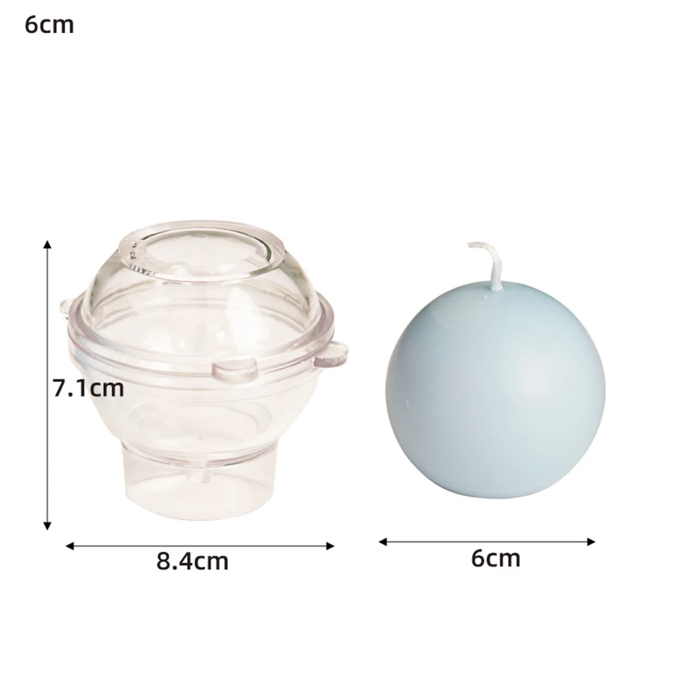 5-10cm Spherical Candle Plastic Mold DIY Handmade Round Ball Planet Series Aromatherapy Candle Making Supplies Acrylic Molds Kit