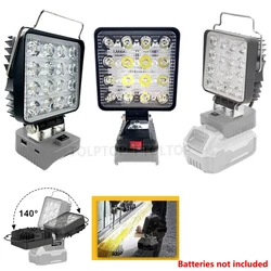 48W Portable LED Work Light with Hook Replacement for Dewalt 18V 20V Battery Camping Emergency Lighting Flashlight With USB