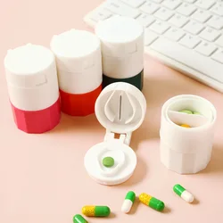 Medicine Splitter Box Storage Pill Crusher Multifunction Portable 4 Layer Powder Tablet Grinder Powder Pill Cutter