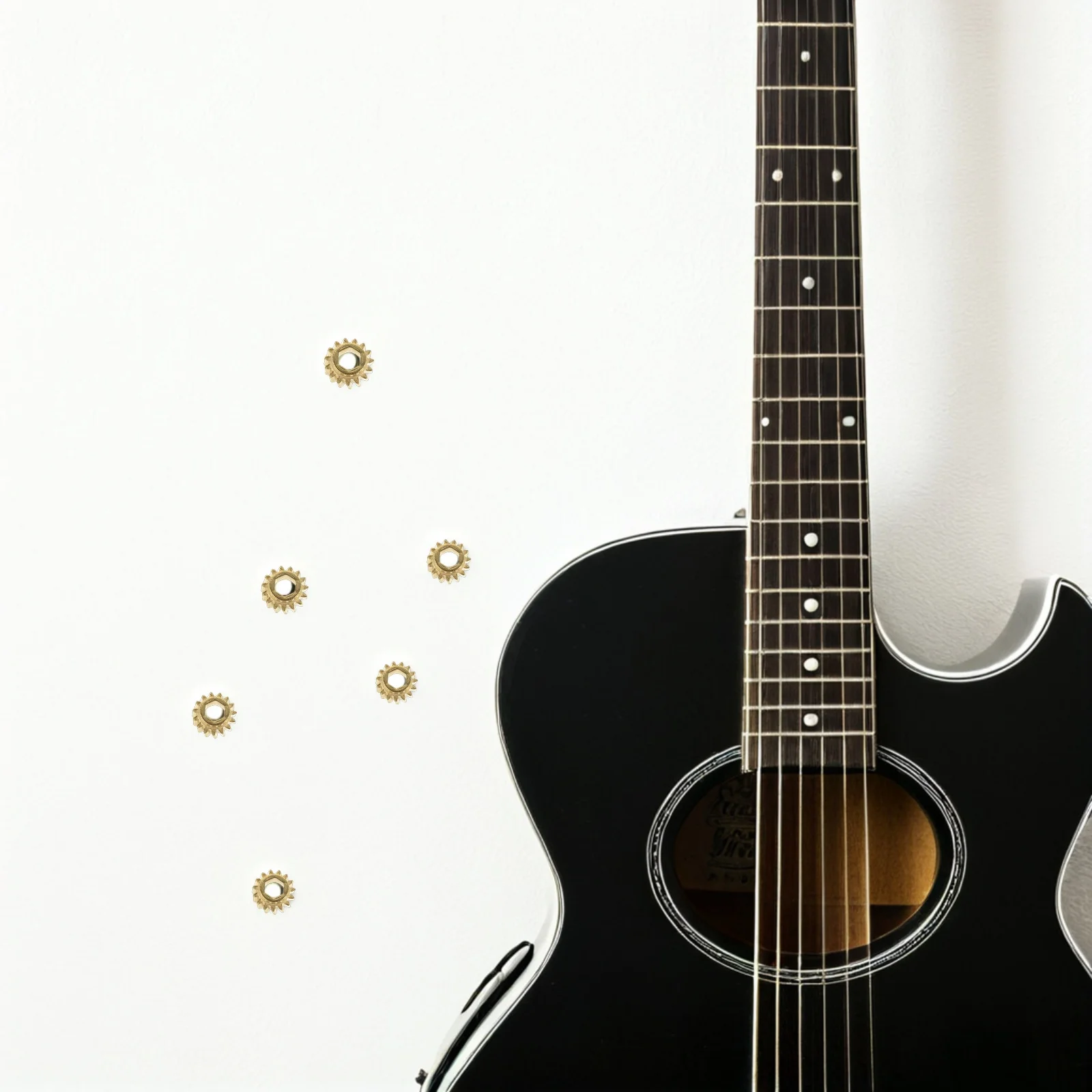 

12 Pcs Guitar Tuners Head Knobs Gears Acoustic Accessories Metal Handles Parts Bass Electric Button