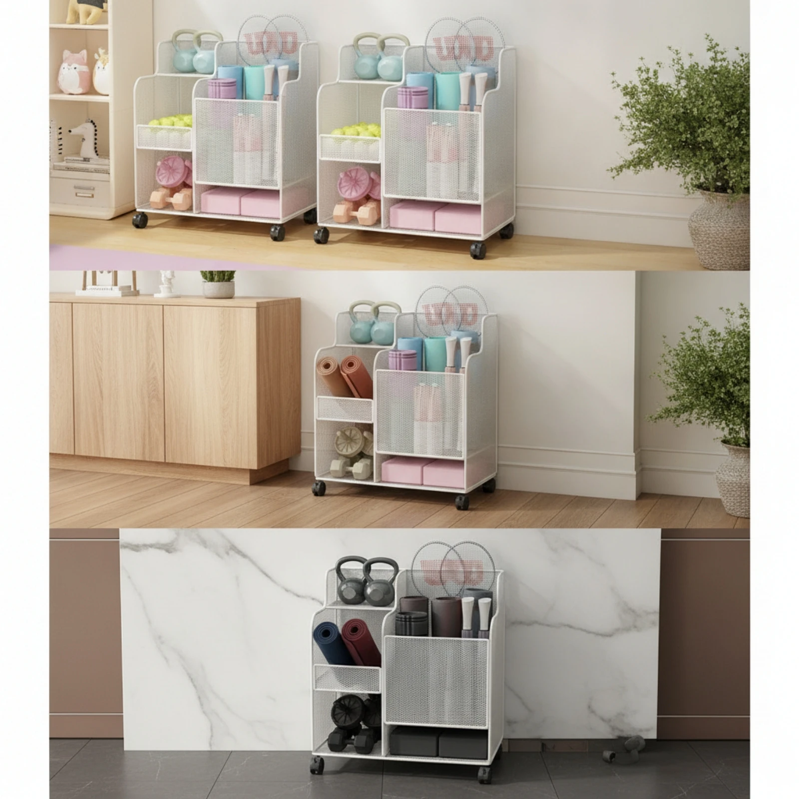 Sports Equipment Organizer wit - Sports Equipment Cart recension och pris