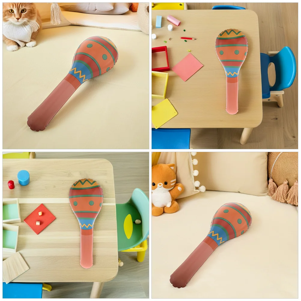 2Pcs Inflatable Musical Hammers Safe Healthy Playtime Cinco De Mayo Party Favors for Children Inflatable Hammers Toy