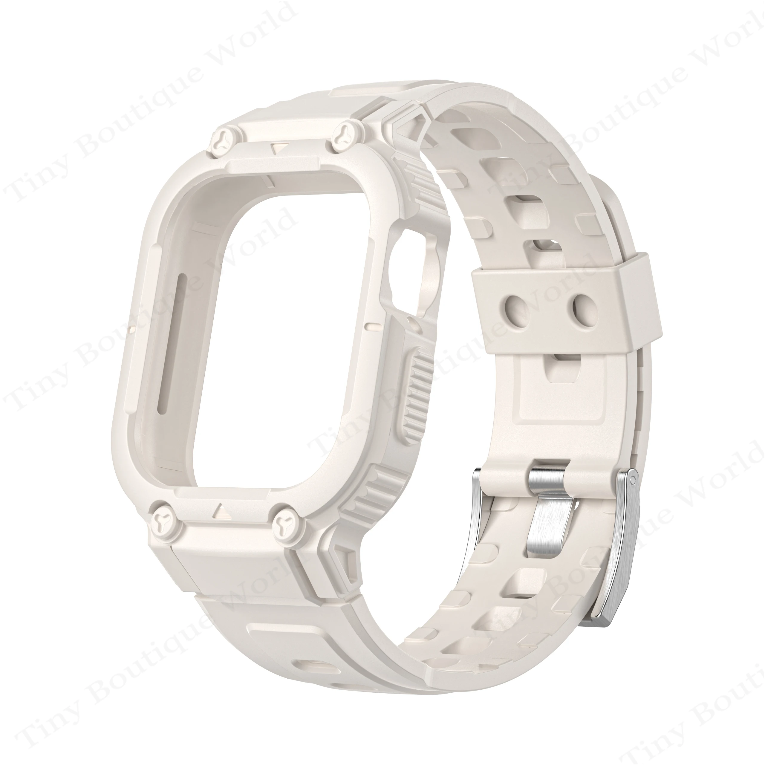 Sport Rubber Band+Case for Apple Watch 44mm 41mm 40mm 45mm Silicone protection Cover Strap Iwatch Series 9 8 7 Correa 6 SE 5 4 image 6
