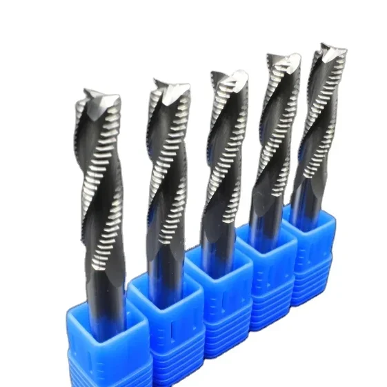 8*H40*L80 Hardness HRA94.6 Tungsten Carbide Roughing Endmill Router Bits For CNC Woodworking Machine And Aluminum Cutting