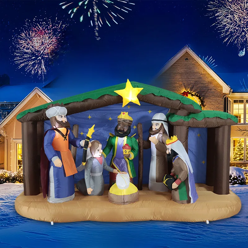 The birthday of Jesus, an outdoor holiday decoration party of Jesus, inflatable cartoon inflatable model