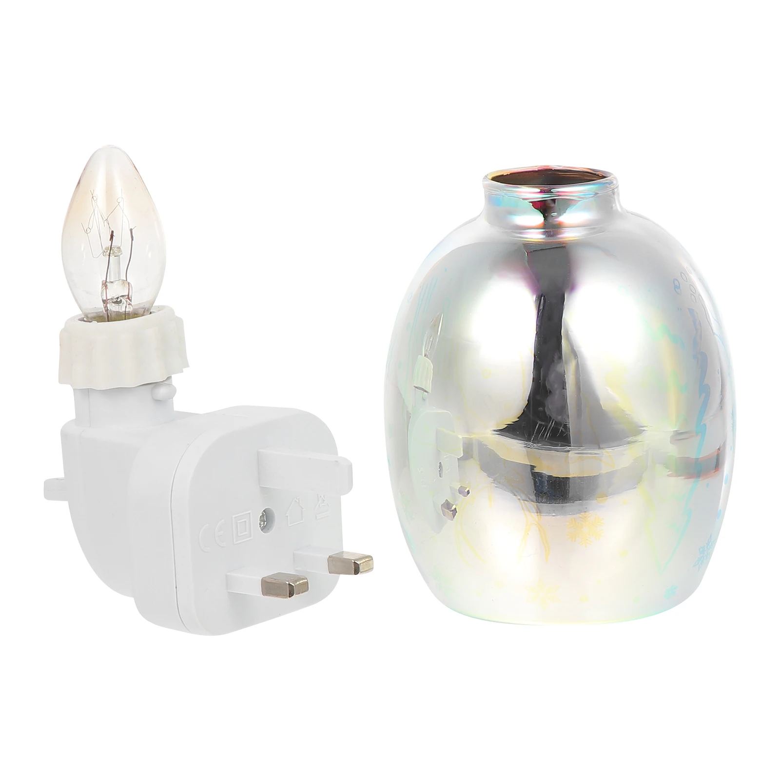 

1pc Creative 3D Night Lamp Aromatherapy Wax Warmer Plug-In Aroma Diffuser For Room Decorative Lighting Uk Plug