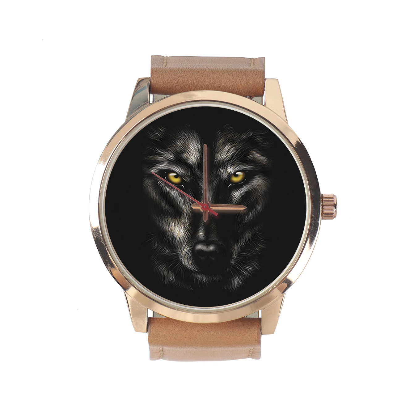 Custom Made Electronic Watches for Men Casual Indian Style Mens Watch Men Wrist Original Black Wolf Personality Hand Clock Wach