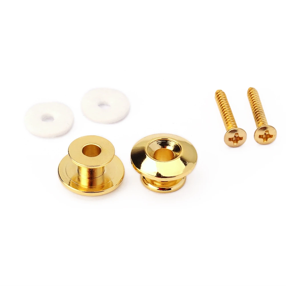 

Copper Color Guitar Strap Locks Metal Strap Buttons with Mounting Screws For Guitar Bass Mandolin Guitar Replacement Parts Acces