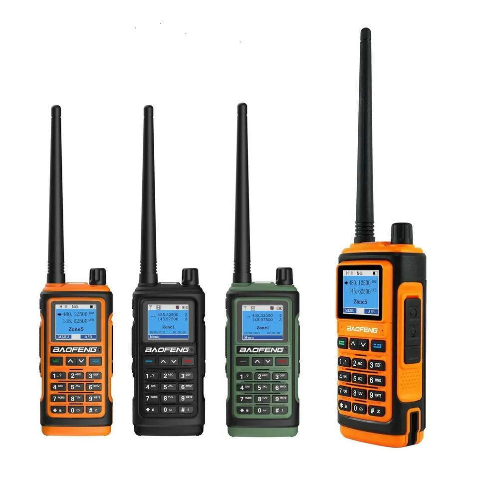 Imagem -02 - Baofeng-walkie Talkie de Longo Alcance Rádio em Dois Sentidos Tri-band Uv17 Pro 5w 1800mah 999 Canais Vhf Uhf