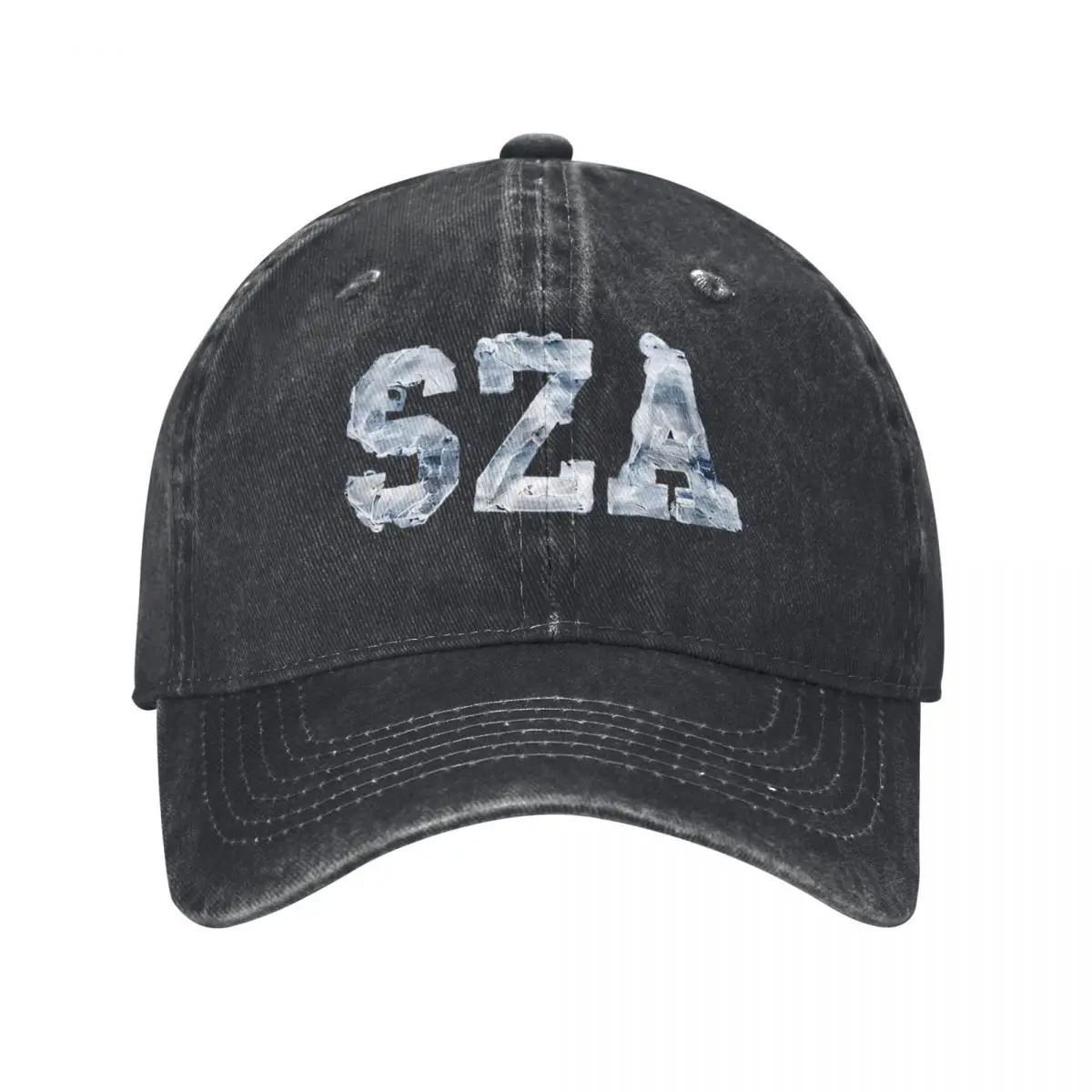 SZA Logo Baseball Cap Casual Distressed Denim Washed Hip Hop Rapper Snapback Cap for Men Women Outdoor Running Golf Hats Cap