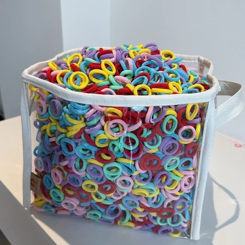 Women Girls Colorful Nylon Elastic Hair Bands Ponytail Hold Small Hair Tie Rubber Bands Scrunchie Fashion Kids Hair Accessories