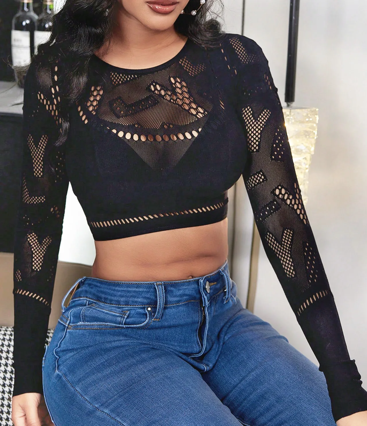 HOT Women\'s sexy see through hollow vest transparent super shorts.elastic mesh playsuit bodysuit romper ropa de mujer romper