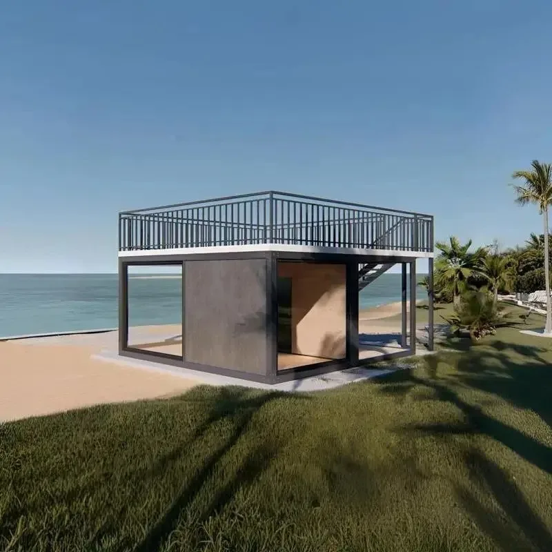 منزل جديد قابل للطي مكون من 5 غرف نوم |   تخطيطات مخصصة للمنزل من الفولاذ الجاهز بطول 40 قدمًا، نشر سريع