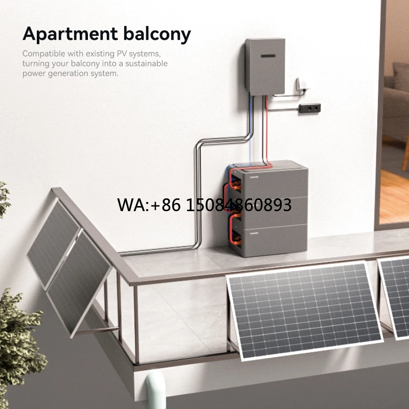 Balcony solar power generation  800W Germany Balcony Solar System Small On Grid Balkonkraftwerk With LiFePO4 Battery