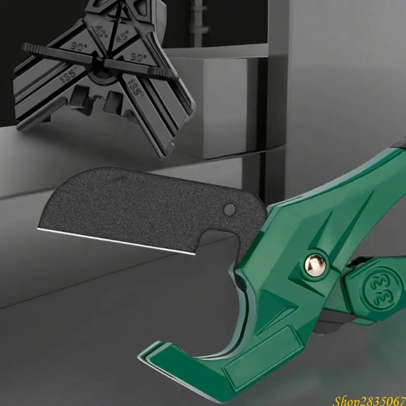 PVC Pipe Cutter Heavy Duty Aluminum Ratchet Plastic Cutter Tool for PVC Hose Cutting Easy to Use Adjustable 831F