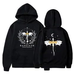 Basgiath War College Fleece Hoodies Fourth Wing Women's Clothing Printed Graphic Fashion Casual Loose Hoodie Women's Wear