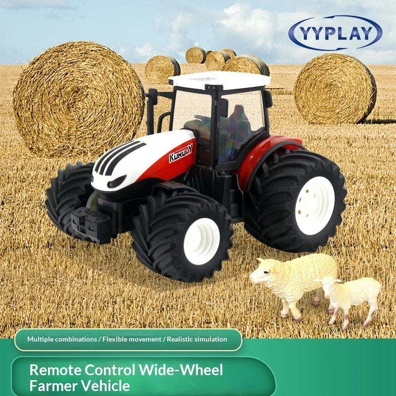 Remote Control Farm Tractor 24 G Wireless 6 Channel Rechargeable Large Electric Engineering Loader Vehicle For Hobbyist