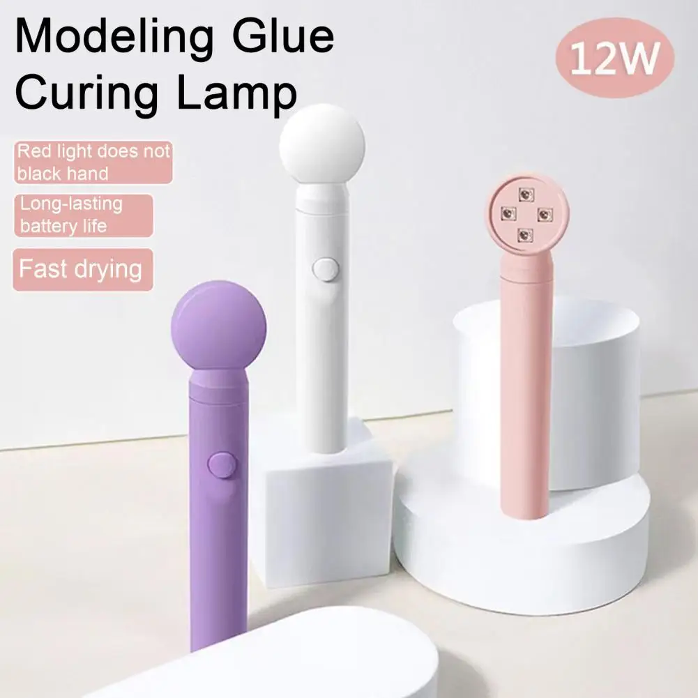 Lâmpada LED UV portátil do prego, Mini secador portátil para Gel Nail Cure, Viagem-Friendly, interface USB, rosa, tamanho pequeno