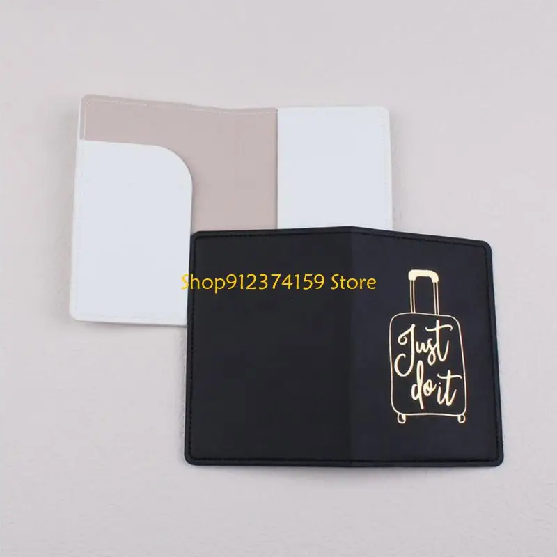 

G5AE Portable Luggage Pattern Travel Holder PU Leather Card Cover Protector