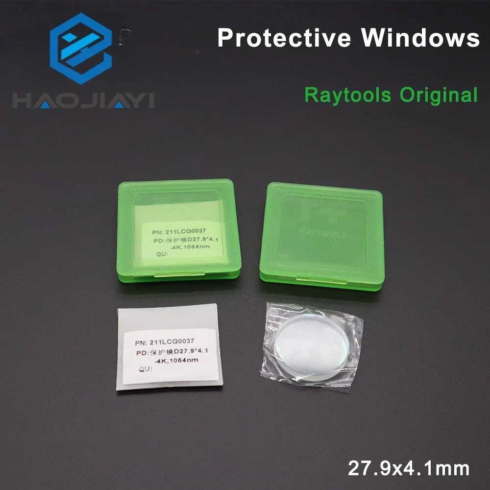عدسة بصرية أصلية 27.9*4.1 1064nm N.211LCG0035 Raytools N.211LCG0037 كوارتز منصهر السيليكا 24.9*1.5QBH نوافذ ليزر ألياف