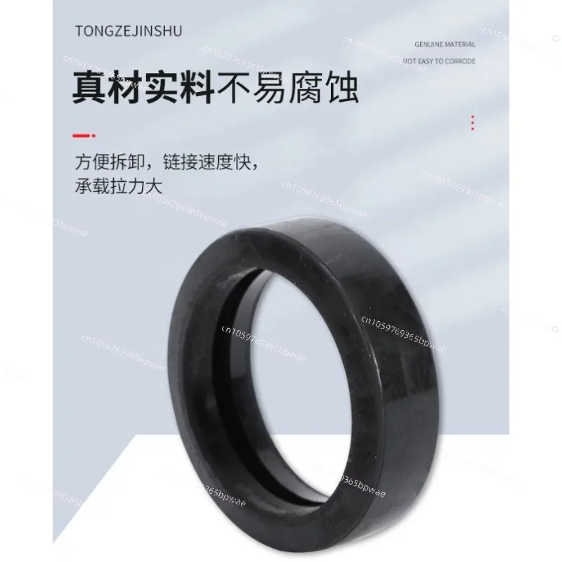5pcs 304 Stainless Steel Groove Clamps+rubber Rings