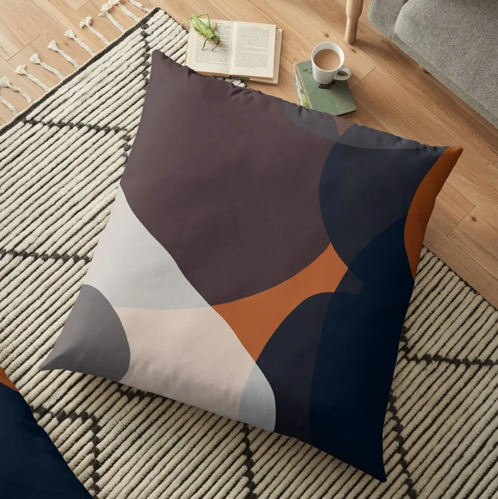 

Navy & Rust IX Abstract Floor Pillow Pillowcases