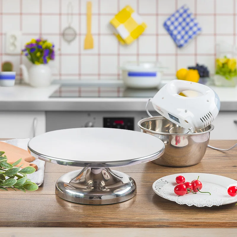 

Factory Direct Stainless Steel Home Cake Decorating Turntable, Non-slip