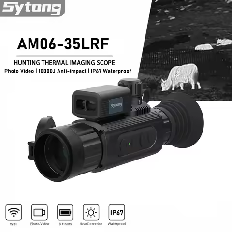 Sytong AM06-35LRF Thermal Imager Hunting with 1000m Laser Rangefinder 10000J Anti-impact Thermal Camera Monocular Riflescope