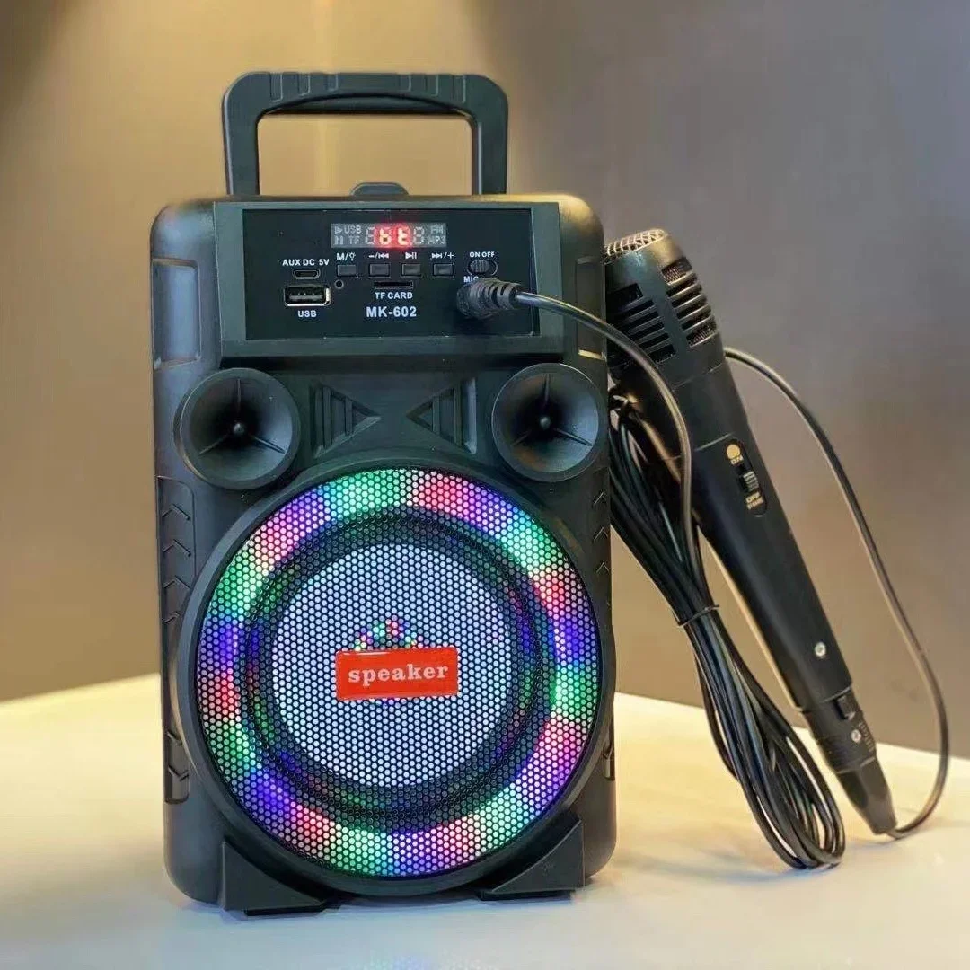 

MK-602 Support USB TF CARD FM RADIO Portable Blue Tooth Wireless Speaker Party Box