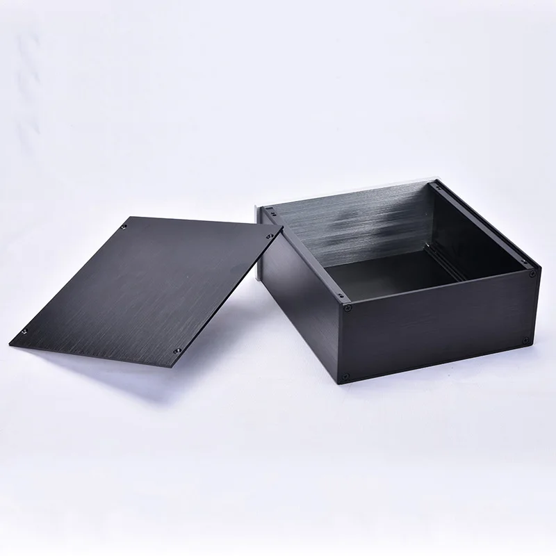 Chasis de amplificador de potencia de 219,5x90x228mm, todo aluminio, se puede utilizar para preamplificador, carcasa de amplificador de audio Diy