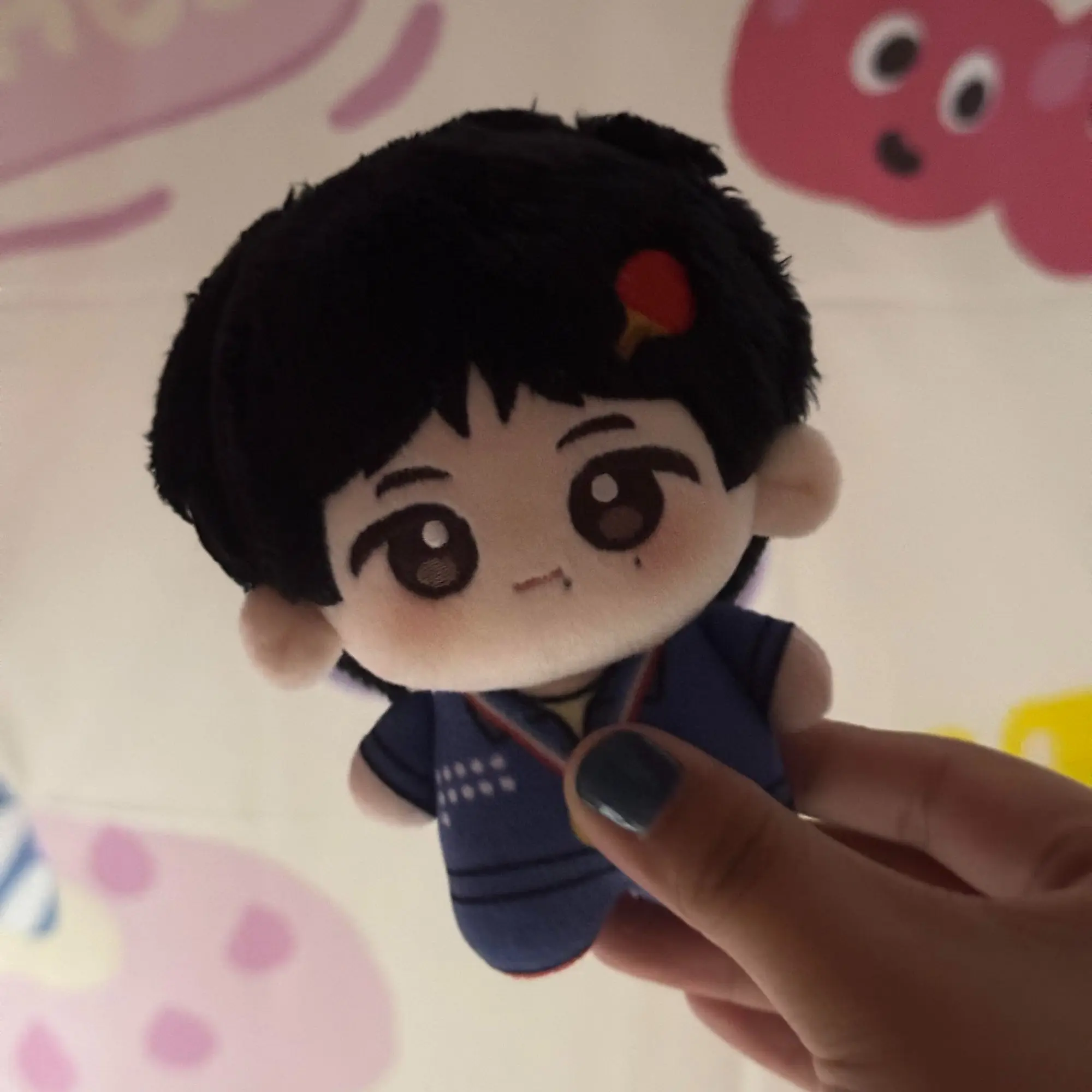 Wypchana 10cm Gra Anime 5114 Wang Chuqin & Sun Yingsha Kwiatowy Napis Ciało Pluszowa Lalka Zabawka Miękka Przebieranka Bawełniana Prezent dla Dziecka