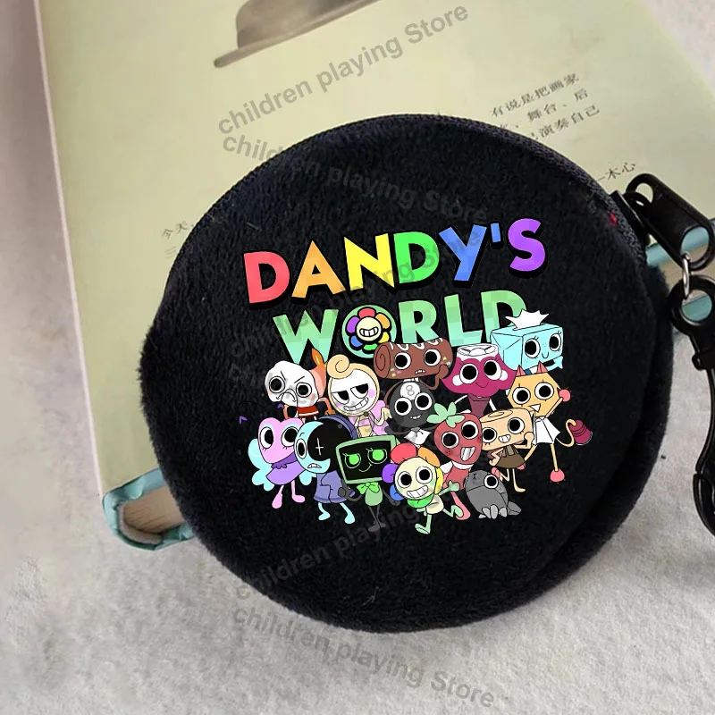 Dandys World Series Porte-monnaie rond jeu chaud impression mini portefeuille portable clé de dessin animé casque sac de rangement cadeau d'anniversaire drôle
