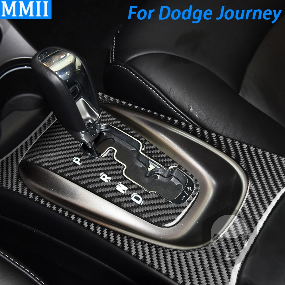 

For Dodge Journey 2011-2017 Real Carbon Fiber Gear Shift Panel Set Decorative Cover Car Interior Decoration Accessories Sticker