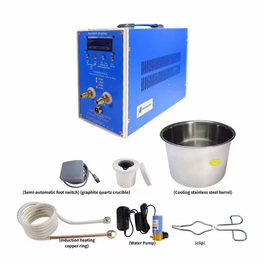 

Индукционная печь для плавки золота и металлов 6 кВт/4 кВт/3 кВт/2 кВт, высокотемпературная индукционная нагревательная установка