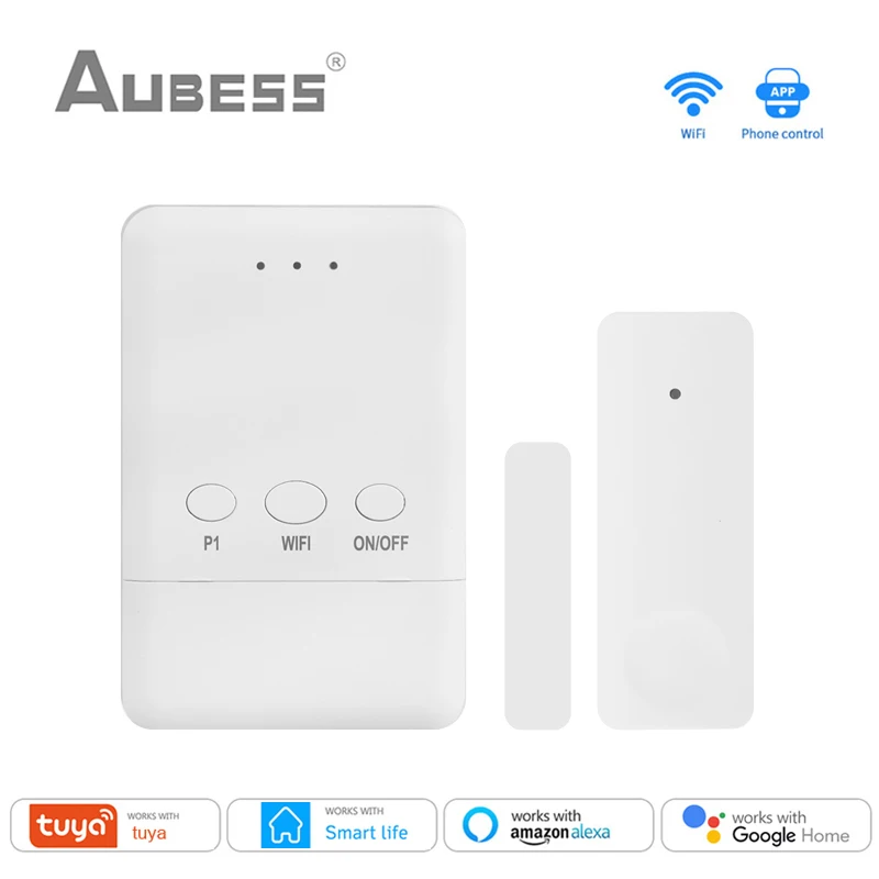 Tuya WiFi باب المرآب تحكم المنزل الذكي الباب الاستشعار فتاحة عدة لا الأسلاك العالمي المرآب عن طريق أليكسا جوجل المنزل