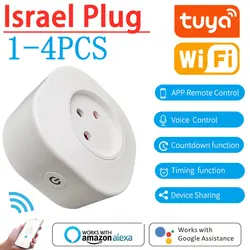 16A Israel Smart Wifi Power Plug Smart Wifi Wireless Socket Outlet Work with Alexa Google Home Assistant Tuya SmartLife APP