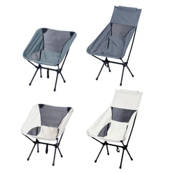 Outdoor Fishing Chair Compact Camp Backrest Chair Folding Fishing Camping BBQ Chairs Lightweight Collapsible Arm Chair