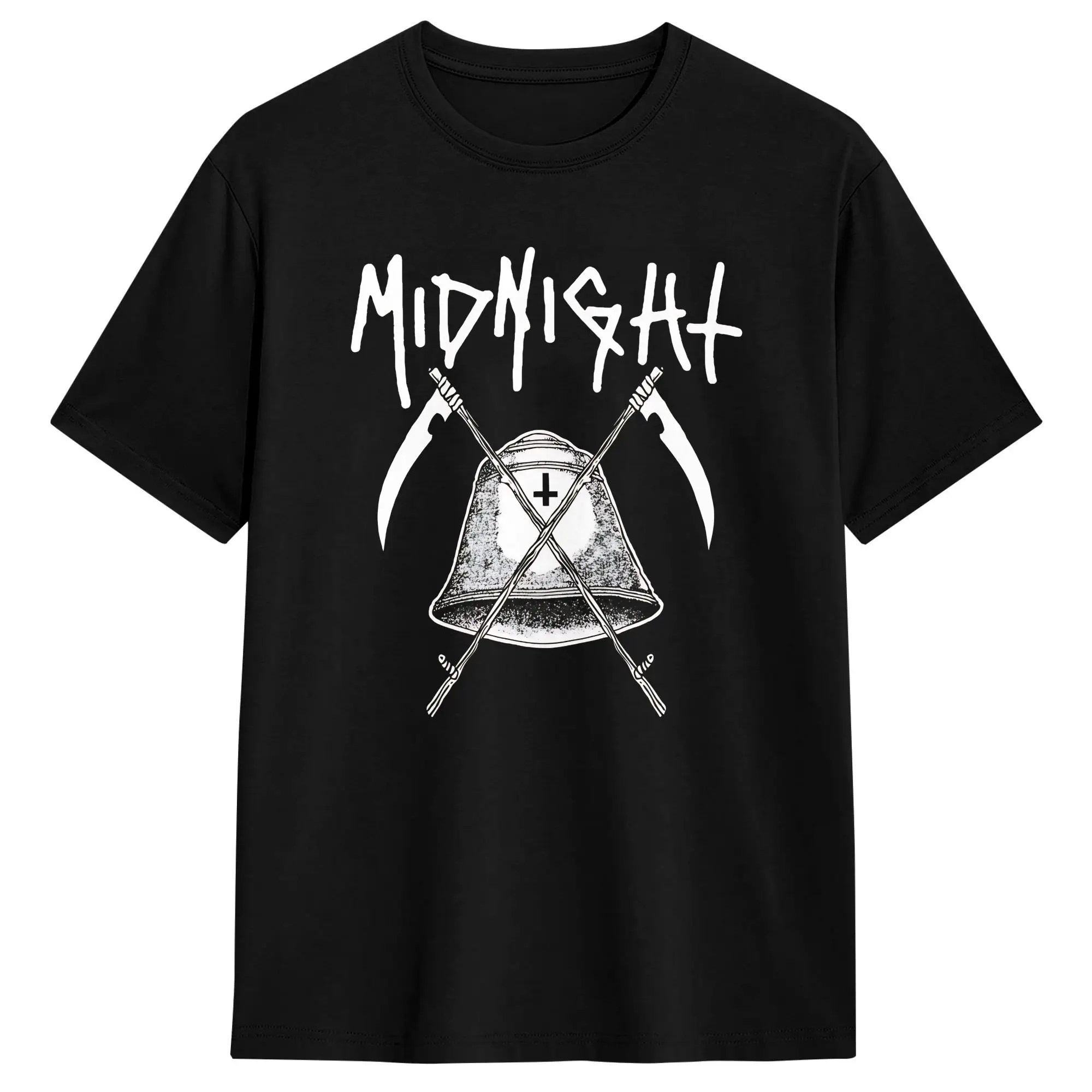 Herren-T-Shirt „Rock Midnight Band Tour 2026“ mit Kunstdesign, Baumwoll-Tops, lustige Kurzarm-T-Shirts mit O-Ausschnitt, Geschenkidee