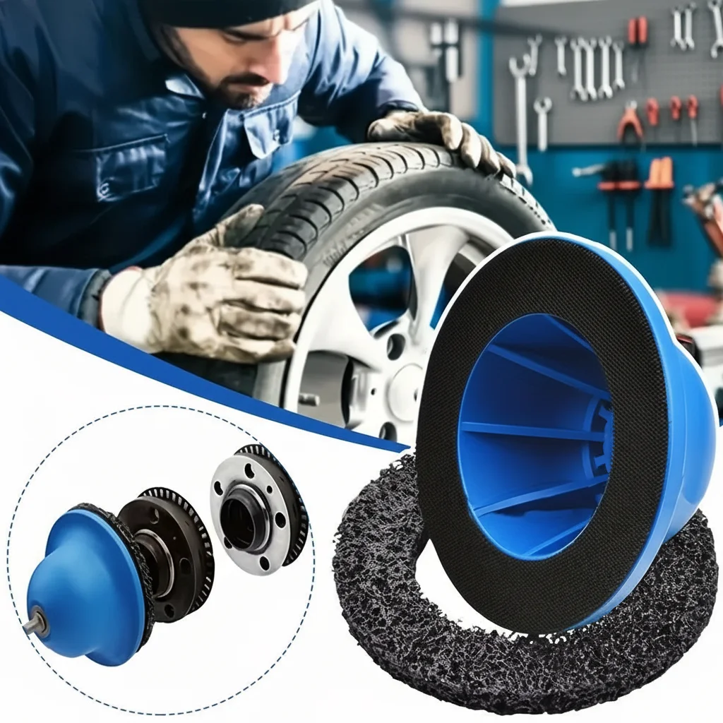 

1Set Blue Silicon Carbide Wheel Polishing Machine Set with Brake Disc Cleaning Polishing Pads