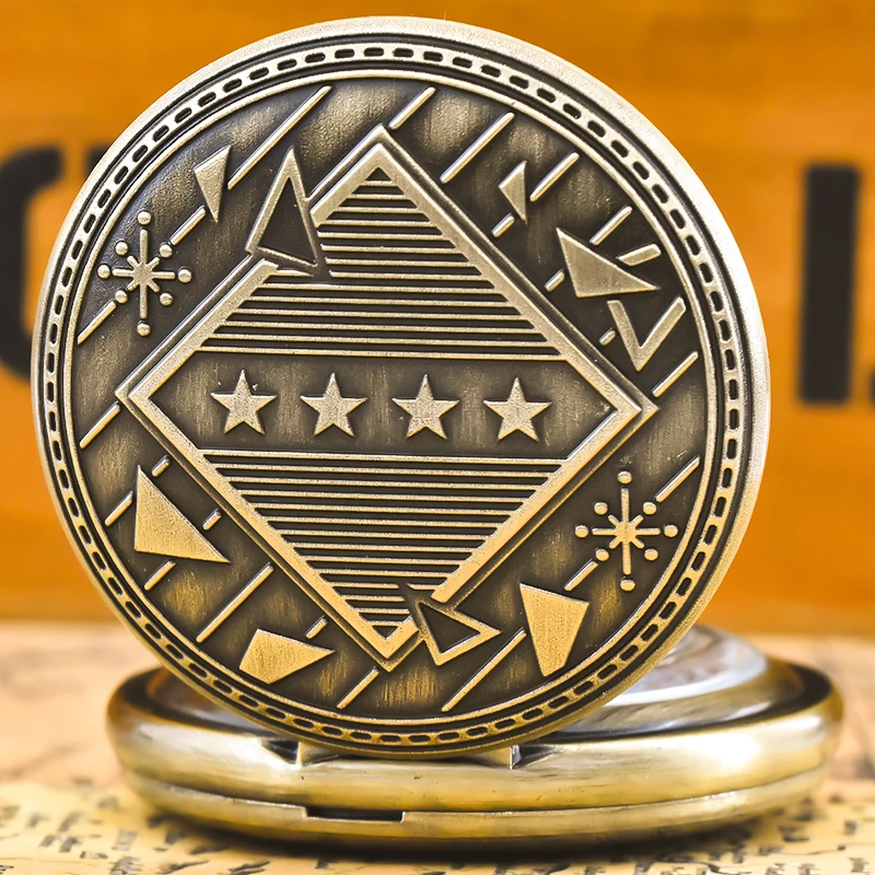 레트로 청동 Steampunk 플립 탑 남성과 여성 학생 선물 석영 목걸이 기념 회중 시계