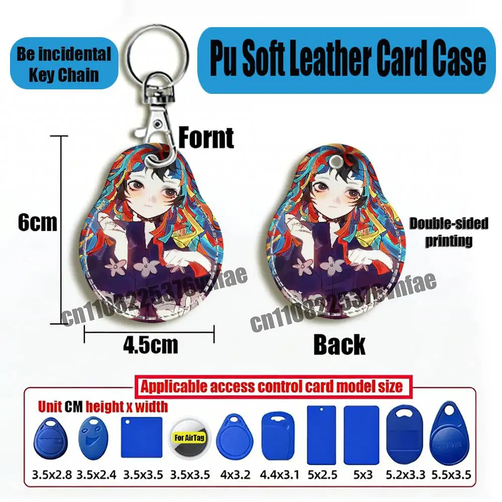 For Japanese K-Kikuo For Air Tag Case Card Sleeve Holder ID Credit Bank Access Keychain For AirTag Case