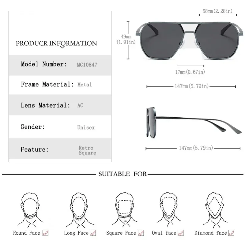 Gafas de sol fotocromáticas de Metal de lujo para hombres y mujeres, gafas de sol polarizadas a la moda, gafas de sol elegantes camaleón antideslumbrantes para conducir UV400