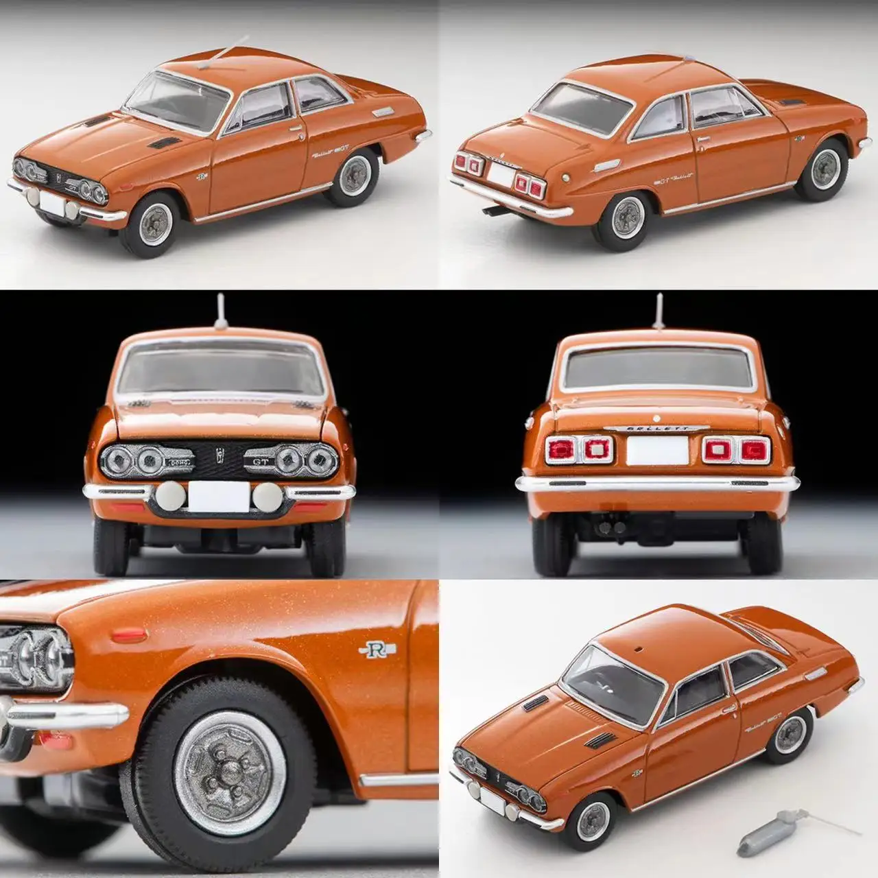 TAKARA TOMY TOMICA 1:64 TLV LV-137c ISUZU Bellet 1600 GT Orange alloy compression miniature model, adult decoration, boy toy,