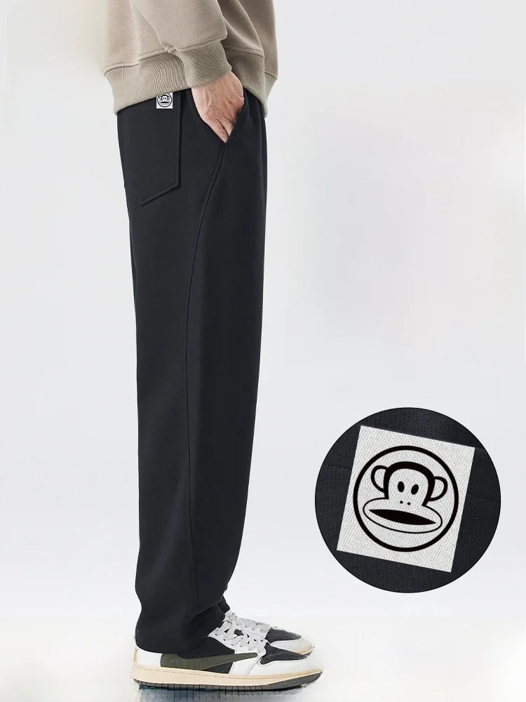 

PaulFrank M Straight Leg Knitted Sweatpants Spring Casual Trousers Big Mouth Monkey Bla Design Heavyweight Sport Pants