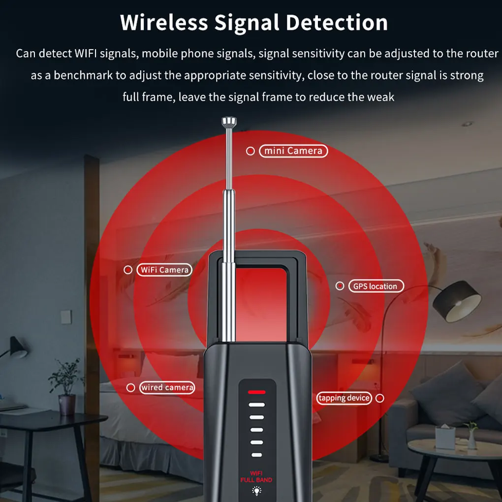Беспроводной детектор камеры обнаружения для простого инструмента, перезаряжаемая батарея, ABS, конфиденциальность