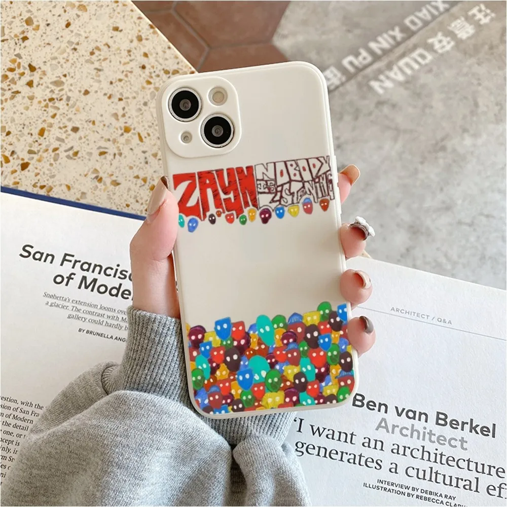 Singer Zayn Malik Phone Case For Iphone 11 13 14 Pro Max X Xr Xs Max Se2020 12mini White Cover Case