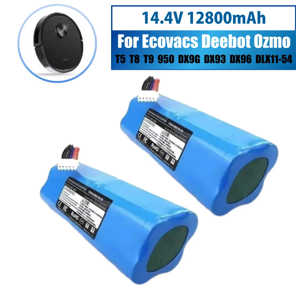 Новое обновление 12800 мАч 14,4 В робот-пылесос сменные аккумуляторы для Ecovacs Deebot X1 Ozmo T5 T8 T9 950 DX9G DX93 DX96