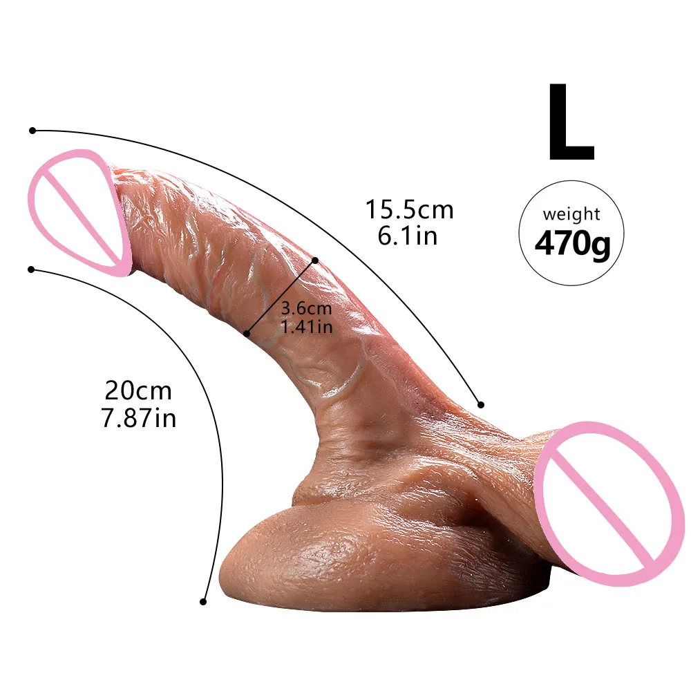 Super Soft XL Realistic Dildo with Powerful Suction Cup Realistic Penis Flexible G-spot for Women Masturbation Lesbain Adult 18