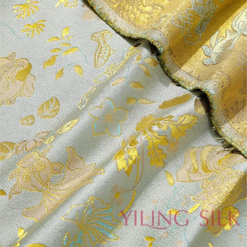 Old Song brocade fabric 40 m silkworm silk new Chinese 140