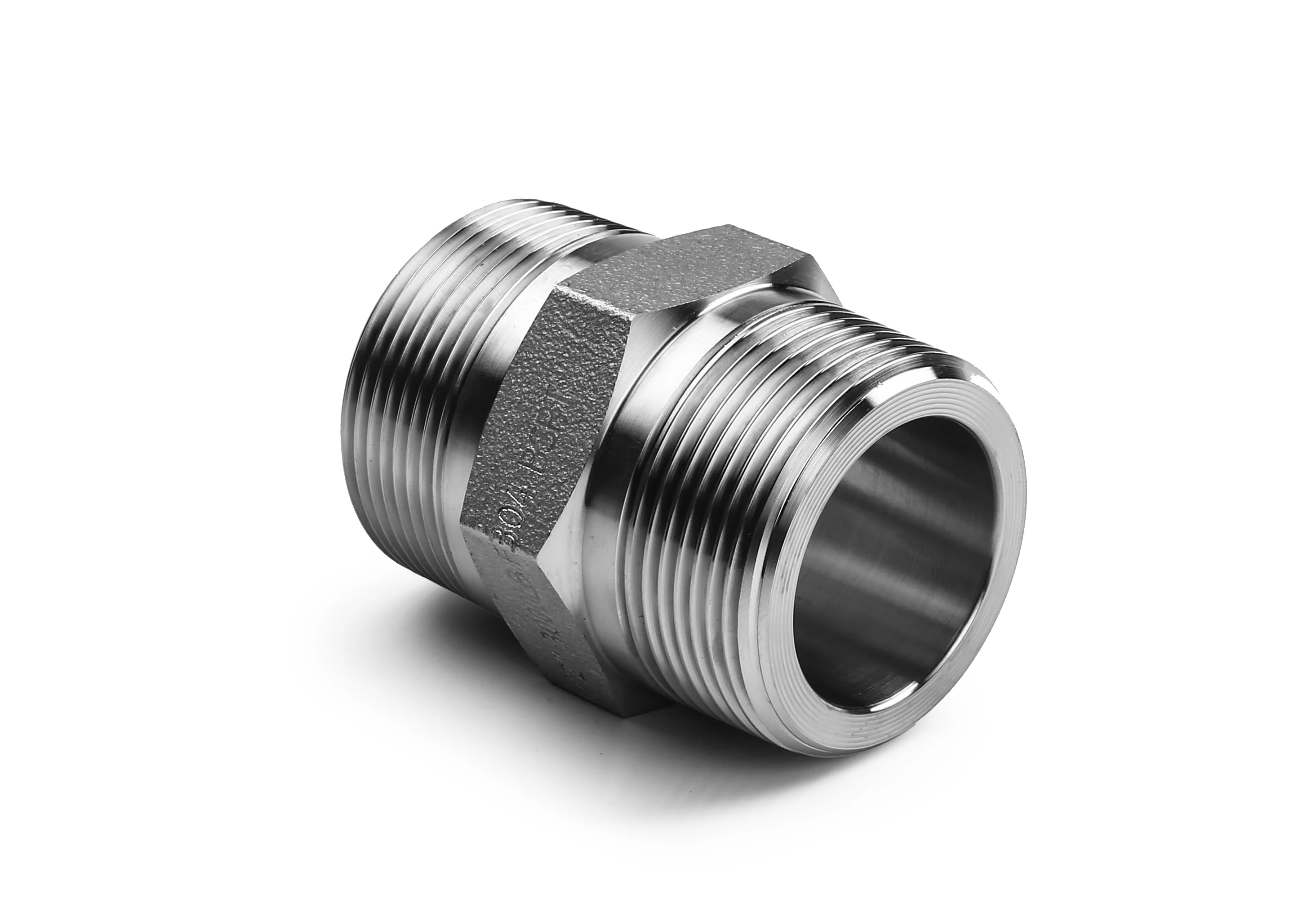 Tetina hexagonal roscada NPT macho a macho 3000LB 304 de acero inoxidable